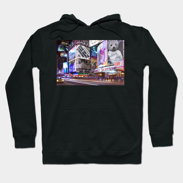 JoJo Bear in times square Hoodie by bywhacky